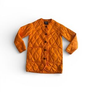 Everlane Vibrant Orange Quilted Puffer Liner Jacket